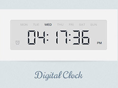 css3, Digital Clock, jQuery